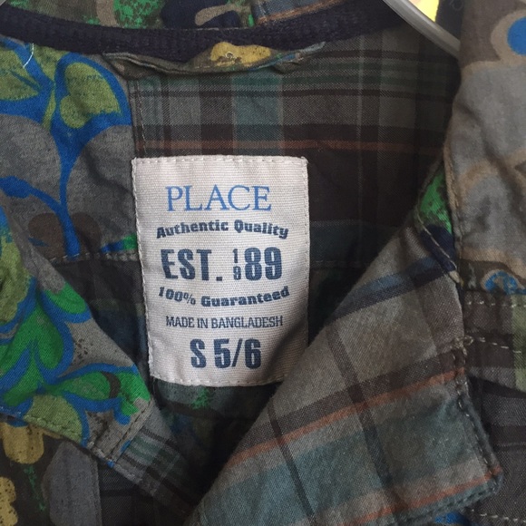 Children’s place quilted Hawaiian shirt new - Picture 2 of 4